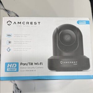 Crest Black and Blue Indoor Security Camera